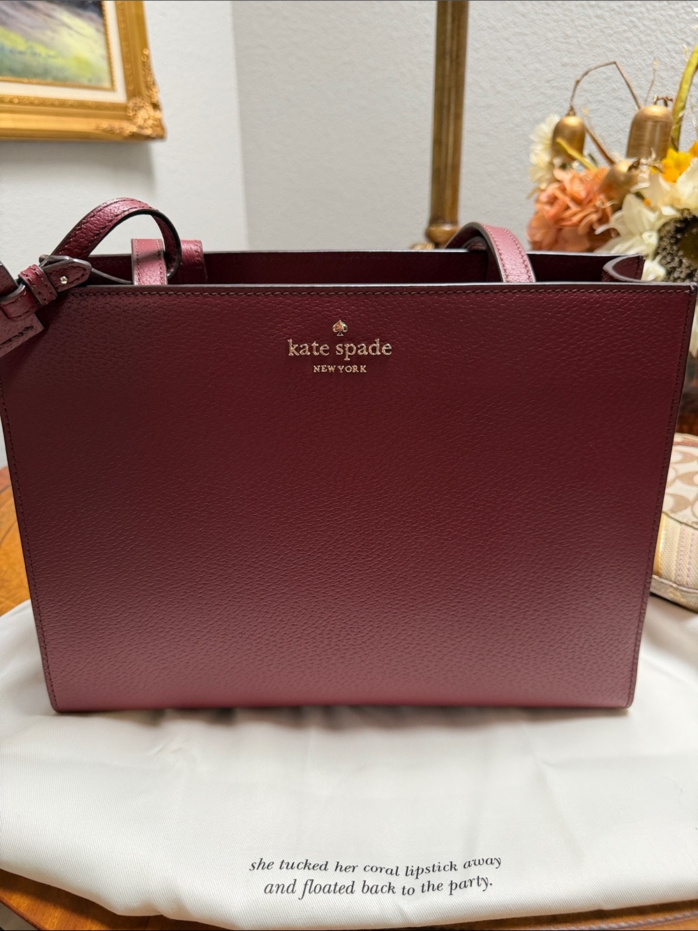 For the Sophisticated Executive - Kate Spade Burgundy Pebbled Leather Tote